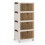 4-Tier Foldable Shoe Storage Box with Wheels, White 1