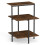 3-Tier Square End Table with Open Shelves, Rustic Brown 1