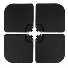 Fillable Umbrella Base, 60L/68kg, Black, 50x50 cm, HDPE