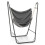 Hanging chair with frame, grey, cotton-polyester, 120 kg load capacity 1