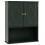 Wall-Mounted Bathroom Cabinet, Green, 2 Doors, Adjustable Shelf 1