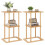 Bamboo Side Table Set with Shelves, 40x28x65 cm 1