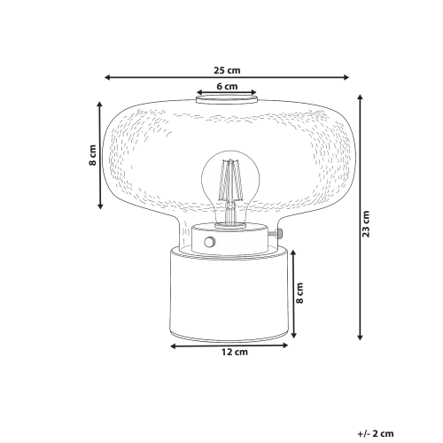 Beliani Table Lamp TARA Metal Brass 2