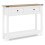 Console Table with 2 Drawers and Shelf, White, 106x30x81.5 cm 1