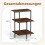 3-Tier Square End Table with Open Shelves, Rustic Brown 2