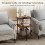 3-Tier Square End Table with Open Shelves, Rustic Brown 4