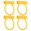 4 Yellow Nose Rings for Bull Management 20