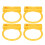 Nylon Bull Nose Rings 4 Pack Yellow Heavy Duty 16