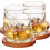 Whiskyglasset roterbart 35 cl, 2 st med bambu 1