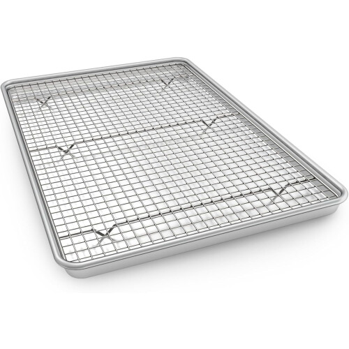 Ensemble de plaques de cuisson demi-format avec grille de refroidissement