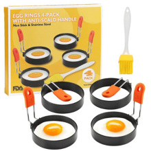 Moule à œufs rond, lot de 4, outil de cuisine pour le petit-déjeuner