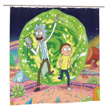 Rick and Morty Shower Curtain Blackout Waterproof 60x72