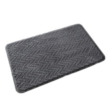 Plush Grey Floor Mat 40x60cm Non-Slip Absorbent
