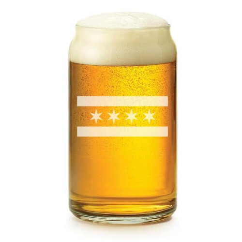 Ølboksglass Chicago-flagggave 16oz