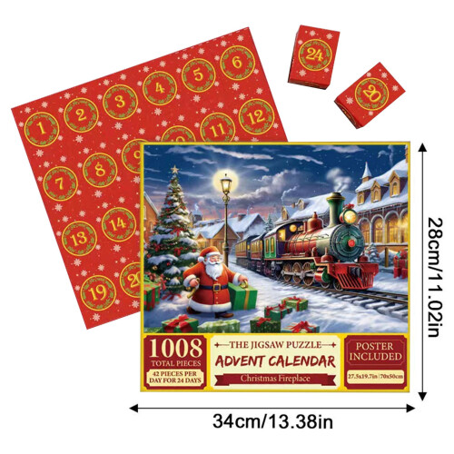 Χριστουγεννιάτικο Ημερολόγιο Advent Παζλ 24 Ημερών 1008 Τεμαχίων 2