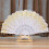 Wedding Fan Silk Lace Folding Handheld Flower Fan 1pc 5