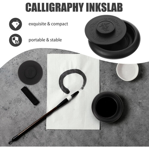 Tela de tinta de caligrafia de 4 polegadas coberta com tampa para escrita e pintura 2