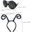 Σετ κορδέλας για το Cosplay Black Bug Antenna με ελαφρύ και αθλητικό αξεσουάρ για πάρτι 5