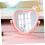 Tabletop Vanity Makeup Mirror with Smooth Reflection Portable Heart Shaped Double Sided Plastic 2