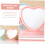 Tabletop Vanity Makeup Mirror with Smooth Reflection Portable Heart Shaped Double Sided Plastic 3