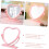 Tabletop Vanity Makeup Mirror with Smooth Reflection Portable Heart Shaped Double Sided Plastic 4