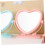 Tabletop Vanity Makeup Mirror with Smooth Reflection Portable Heart Shaped Double Sided Plastic 6
