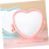 Tabletop Vanity Makeup Mirror with Smooth Reflection Portable Heart Shaped Double Sided Plastic 7