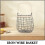 Hanging Fruit Basket Handmade Wire with Handle, Multifunctional Black Iron Rustic Style Storage Organizer 8