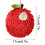 Serviette à mains en chenille duveteuse 17 x 17 cm rouge 2