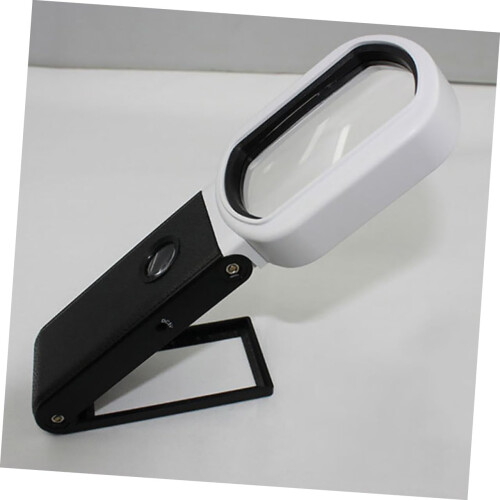 Handheld Reading Magnifier LED Light Multipurpose Enlarging Details Abs Acrylic Material 2