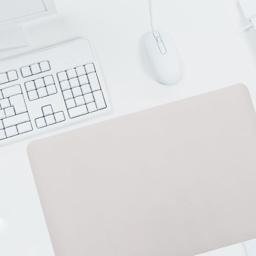 Pad de mouse de mesa de couro impermeável com forma alongada e espessada para uso doméstico e de escritório 2