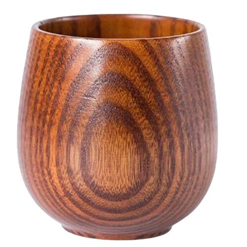 Whiskyglas i træ i forkullet egetræ