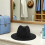 Cappello Fedora a tesa larga e piatta, berretto jazz elegante da uomo 6