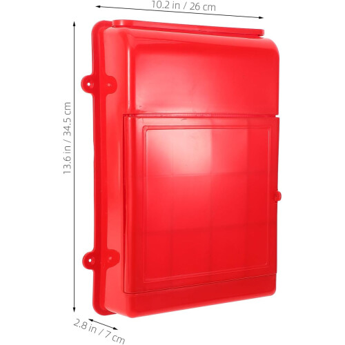 Outdoor Mailbox Wall Mount Plastic Mailbox Red Stylish Simple Design Proper Storage 1