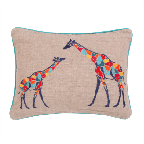 Almofada decorativa Levtex Home Mackenzie, girafa, 35,5 x 45,7 cm (14 x 18 polegadas)