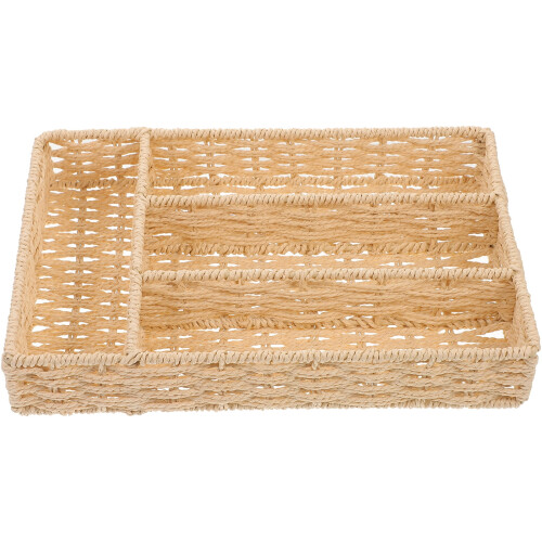 Panier de rangement pour table basse, plateau à couverts, 1 pièce