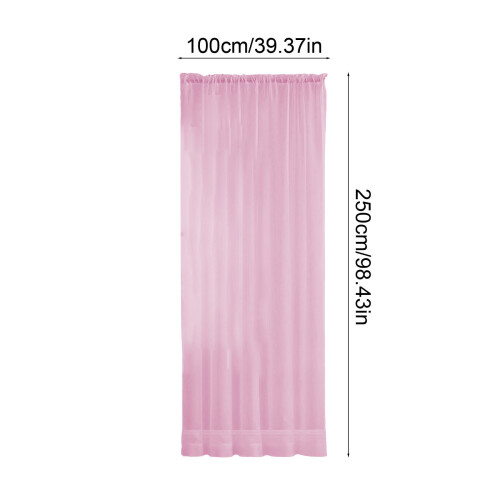 Pink sheer curtains textured lightweight 98 inches 2
