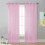 Voile Sheer Curtains Pink Grommet 1 Panel 52" W 6