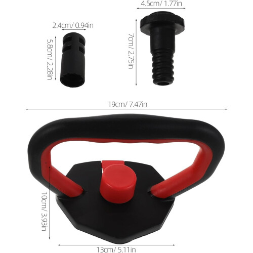Kettlebell Grip Handle with Base and 4 Connector Nuts, Adjustable Kettle Bell Converter 1