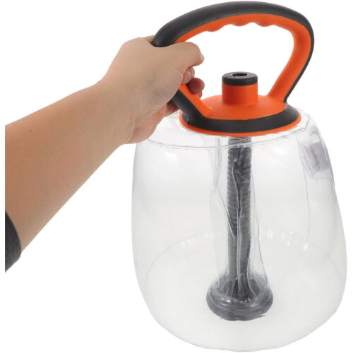Adjustable Water Fillable Kettlebell 40mm with Ergonomic Grip Orange Soft Weight 2