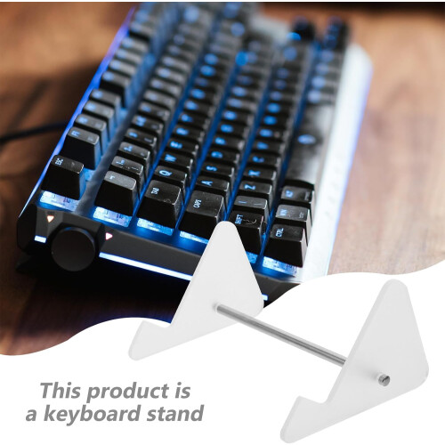 Acrílico 1-Tier Keyboard Holder Stand Desktop Keyboard Storage Display Rack 2
