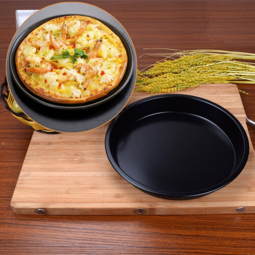 Rund, dyb pizzapande i non-stick kulstofstål 1