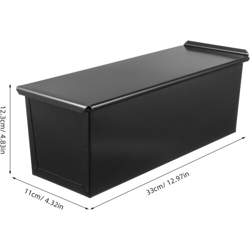 Rectangular Toast Box Mold Lidded Bread Container 750g Tinplate with Sliding Cover 1