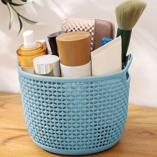 Panier de rangement de bureau imitation rotin (1 pièce) 2