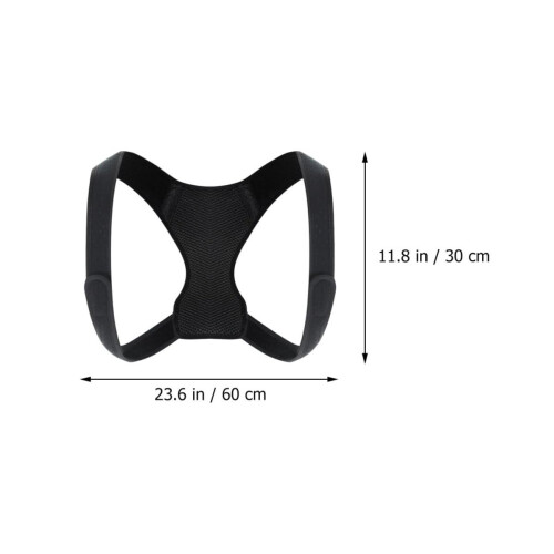 Posture Corrector Back Brace for Humpback Correction, Black Back Support Belt Medium (40-60Kg) 1