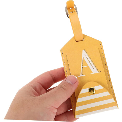 Gepäckanhänger aus robustem PU-Leder mit Klappe 2