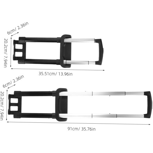 Carry Luggage Handle Telescoping Replacement for Suitcase Travel Use Extendable Pull Handle Material 1