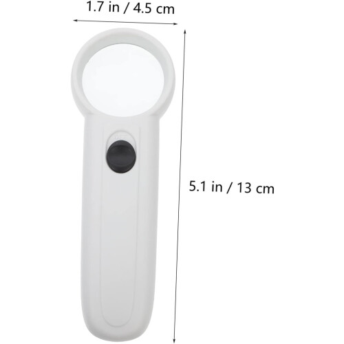 Handheld Reading Magnifier Led Light Magnification for Reading Inspecting Crafting 1