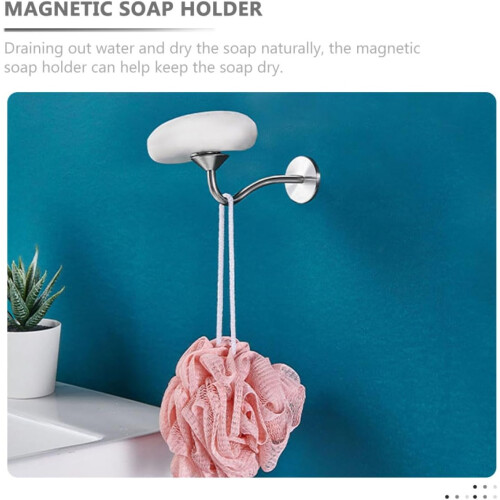 Magnetisk dusjsåpeholder for veggmontert bruk i rustfritt stål 2