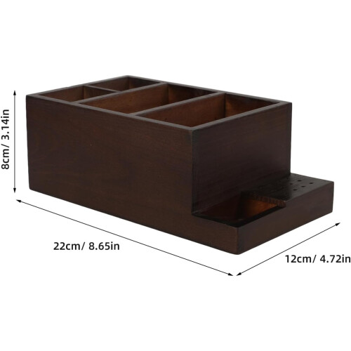 Wooden Nail Drill Bits Holder Storage Box for Nail Tools Kit Accessories 1
